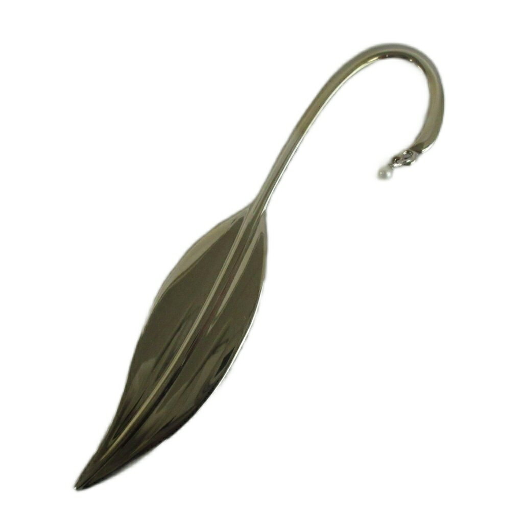 Rakuten - 【中古】ミキモト MIKIMOTO ブックマーク しおり リーフ型 葉モチーフ 本真珠 アコヤ真珠 パール 4mm ロゴ シルバー色 /XZ ■GY11 レディース 【ベクトル 古着】 260509