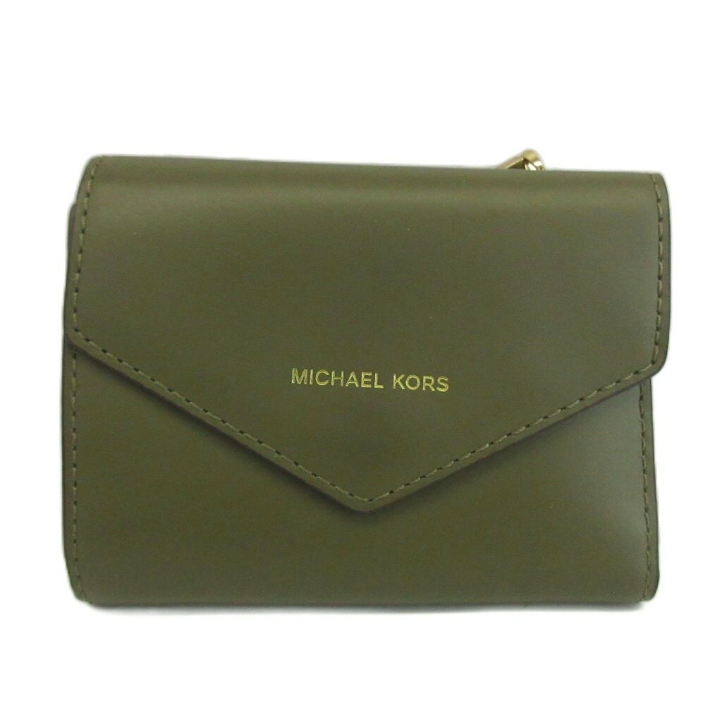 樂天商城 - 【中古】マイケルコース MICHAEL KORS ブレイクリー BLAKELY スモール カード ウォレット 財布 三つ折り レザー ロゴ カーキ 32S8GZLD5L /XZ ■GY18 レディース 【ベクトル 古着】 260516