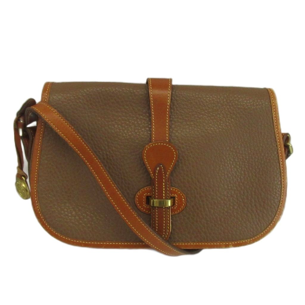 【中古】ドゥーニーアンドバーク DOONEY&BOURKE ショルダーバッグ シボ革 レザー ロゴ 茶色 ブラウン /XZ ■GY11 レディース 【ベクトル 古着】 260531