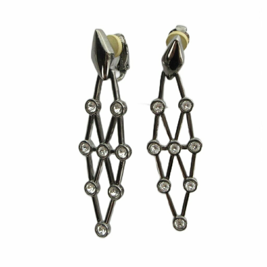 【中古】スワロフスキー SWAROVSKI イヤリング アクセサリー 両耳用 ロゴ シルバー色 ■GY18 /MQ レディース 【ベクトル 古着】 260526