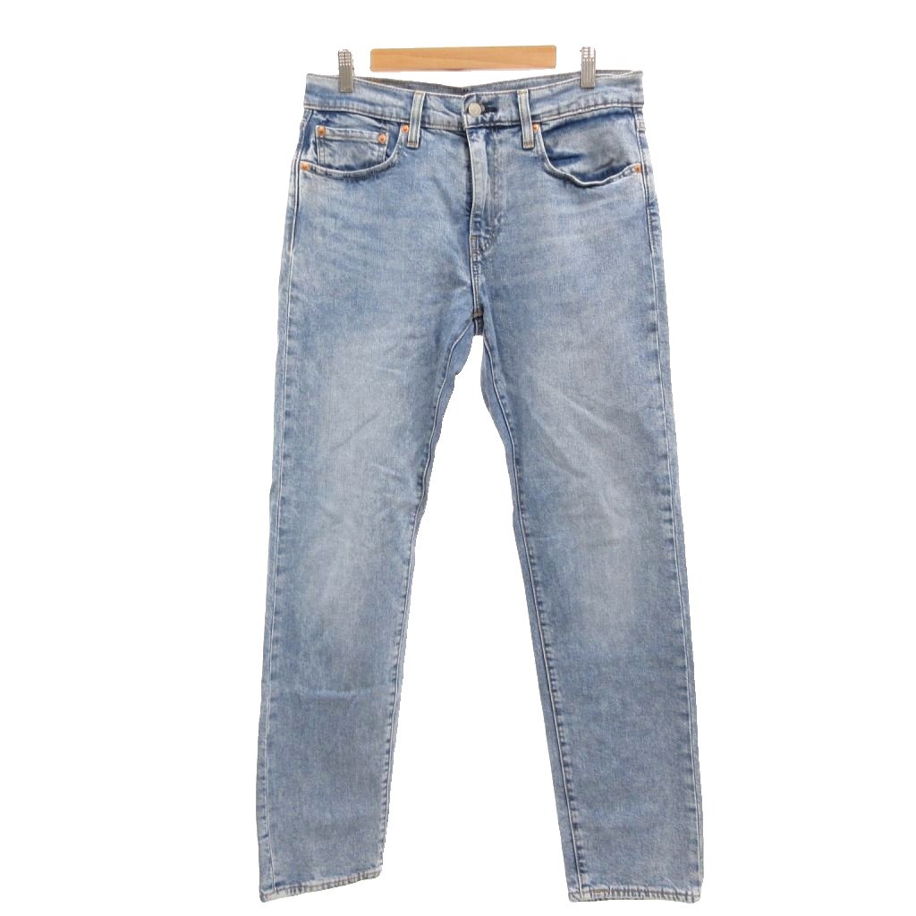 [중고] 리바이스 Levi's 미품 502 데님 팬츠 청바지 지팡이 W31/L32 라이트 인디고 풀 길이 워쉬 가공 소가죽 패치 /SD ■GY18 맨즈 [벡터 헌옷] 260529