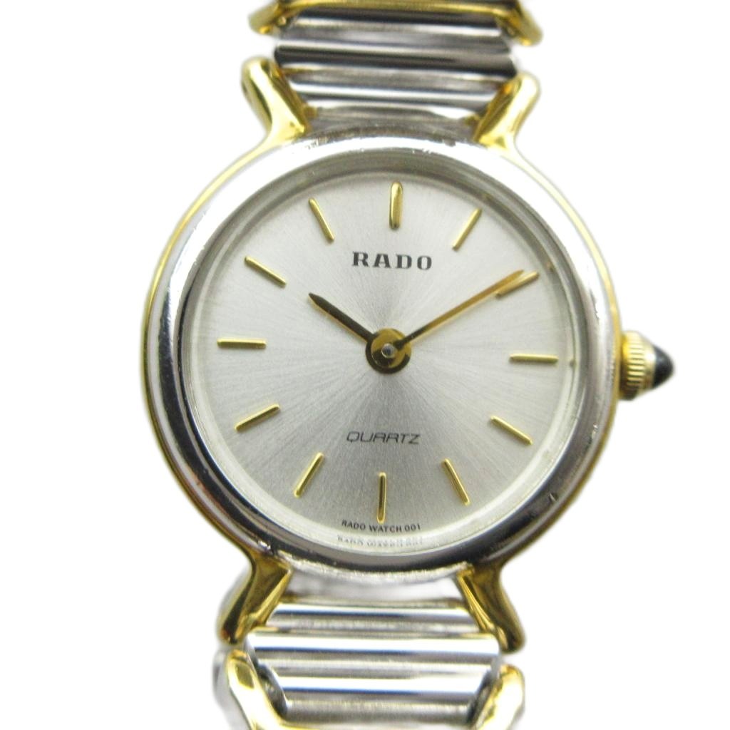 【中古】ラドー RADO 133.9652.2 腕時計 クォーツ ウォッチ ロゴ シルバー色 ゴールド色 ■GY11 /MQ レディース 【ベクトル 古着】 260721