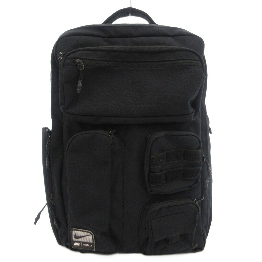 中古 ナイキ NIKE リュックサック バックパック シューズ入れ ロゴ 黒 ブラック /FF GY11 メンズ ベクト…