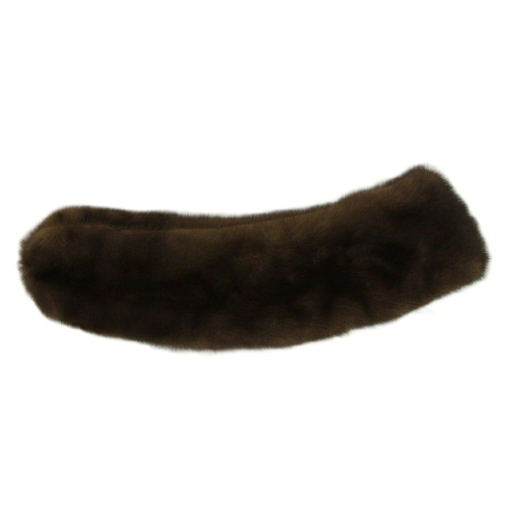 【中古】ランブルトン Rambulton ティペット マフラ− ファー 毛皮 ミンク 茶色 ブ...