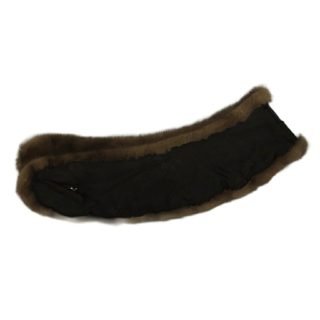 【中古】ランブルトン Rambulton ティペット マフラ− ファー 毛皮 ミンク 茶色 ブ...