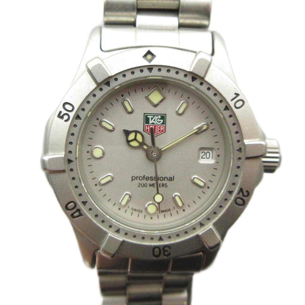 【中古】タグホイヤー TAG HEUER プロフェッショナル 200M WE1411-R 腕時計 ウォッチ クォーツ カレンダー付き デイト シルバー色 ■GY18 /MQ レディース 【ベクトル 古着】 260722