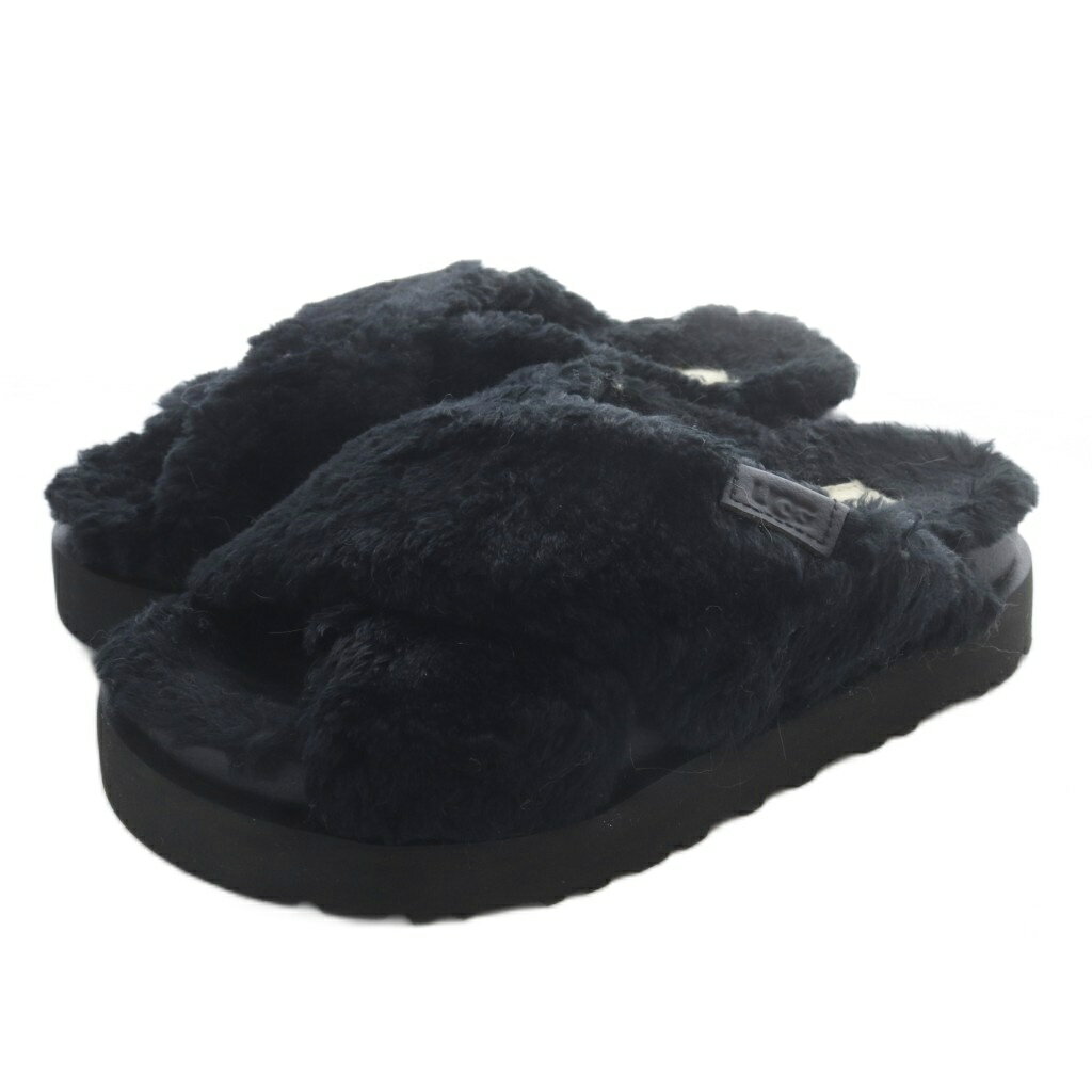 【24cm】UGG ボア サンダル ロゴ スリッパ ブラック ベージュ もこもこ 楽天市場】ugg ボア（サンダル｜レディース靴）：靴の通販