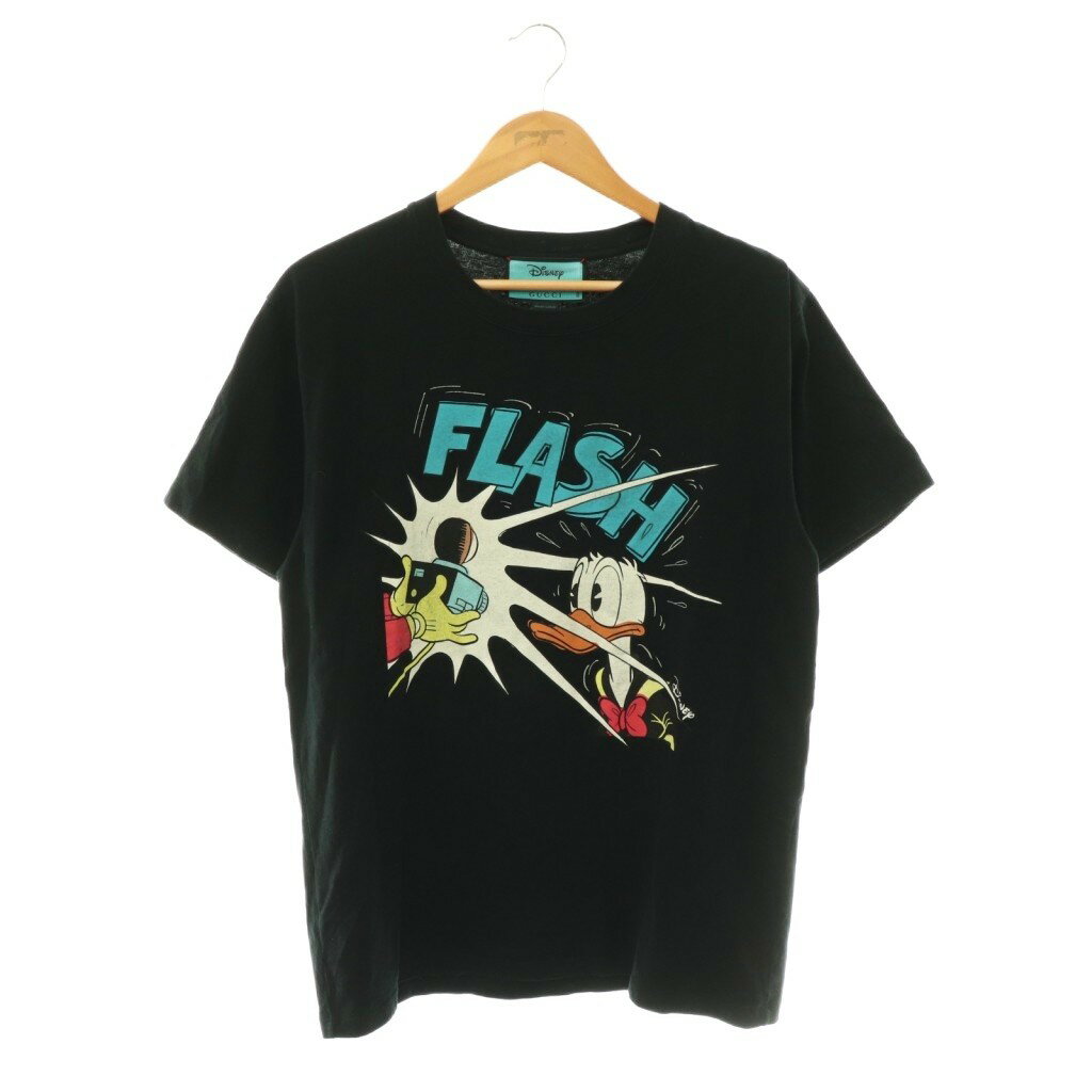 gucci///////////////\\\' - 【中古】グッチ GUCCI 548334 XJDAF Tシャツ カットソー 半袖 コットン XS 黒 ブラック /NR ■GY11 メンズ 【ベクトル 古着】 260616