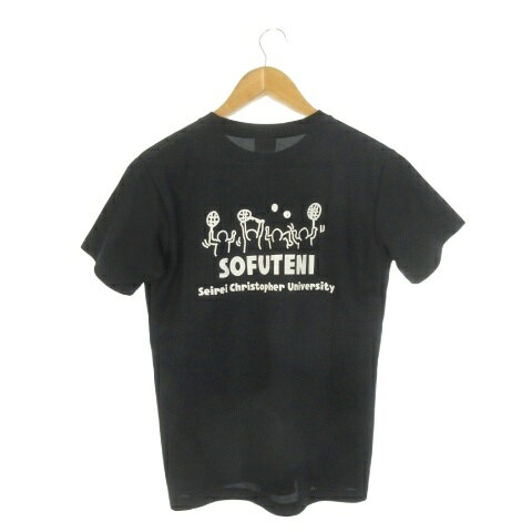 【中古】ビーズビーム BEES BEAM チームTシャツ 聖隷クリストファー大学 ソフトテニス M 黒 ブラック 半袖 クルーネック プリント /CK22 ■GY99 メンズ レディース 【ベクトル 古着】 260616