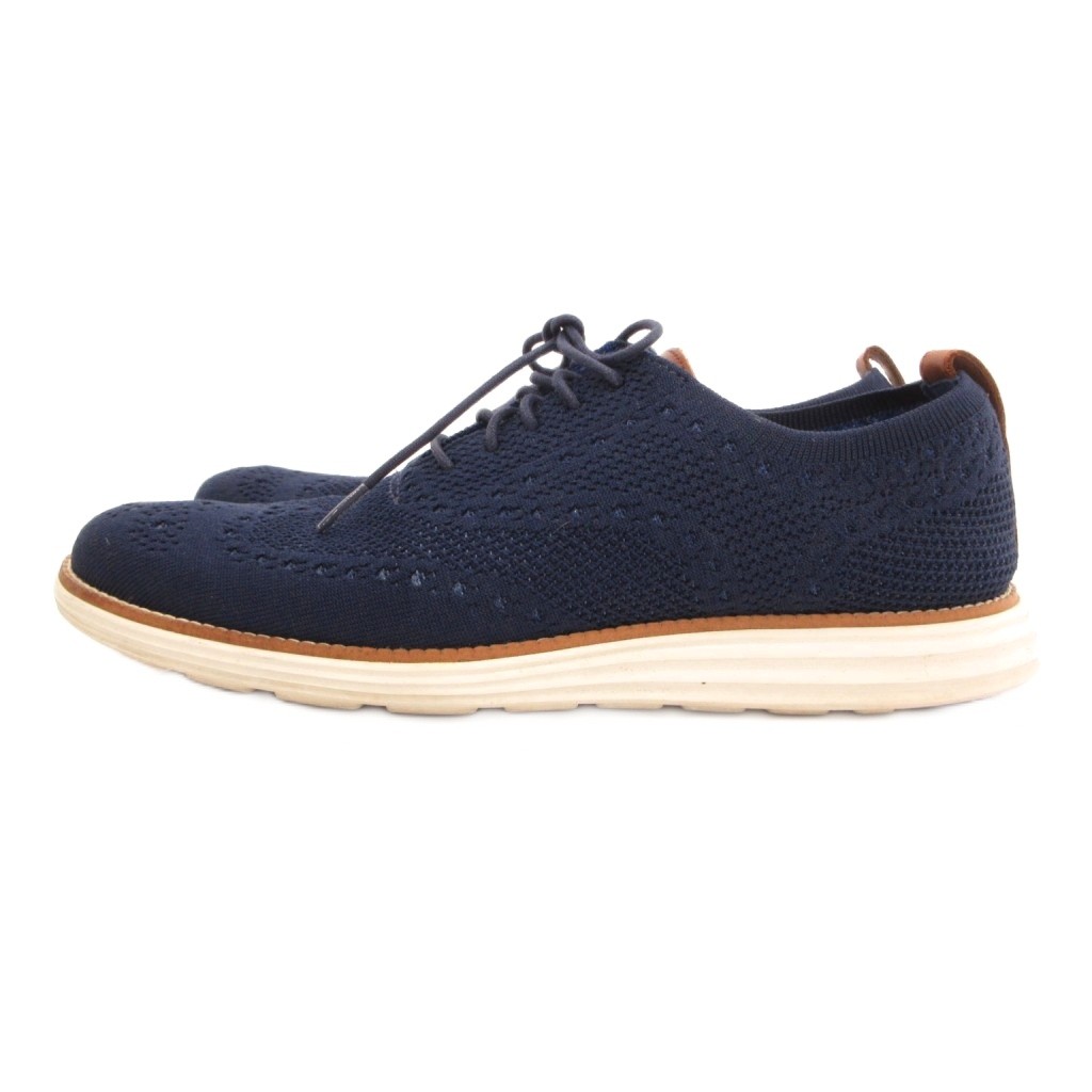 【中古】コールハーン COLE HAAN original grand ウィングチップ スニーカー シューズ 紺 ネイビー レースアップ /IL ■GY03 メンズ 【ベクトル 古着】 260629