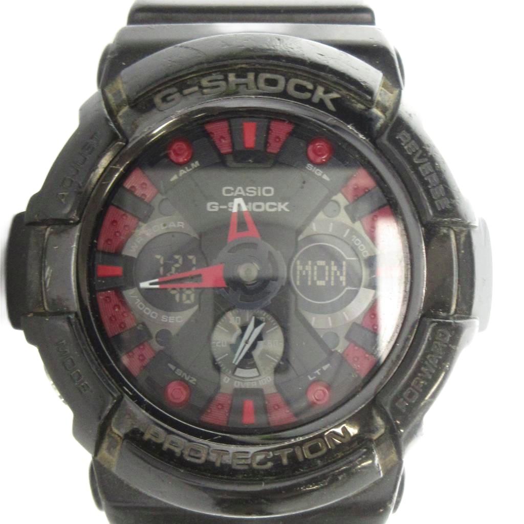 【中古】カシオジーショック CASIO G-SHOCK GA-200SH 腕時計 ウォッチ クォーツ アナデジ クロノグラフ カレンダー付き 黒 ブラック ■GY18 /MQ メンズ 【ベクトル 古着】 260731