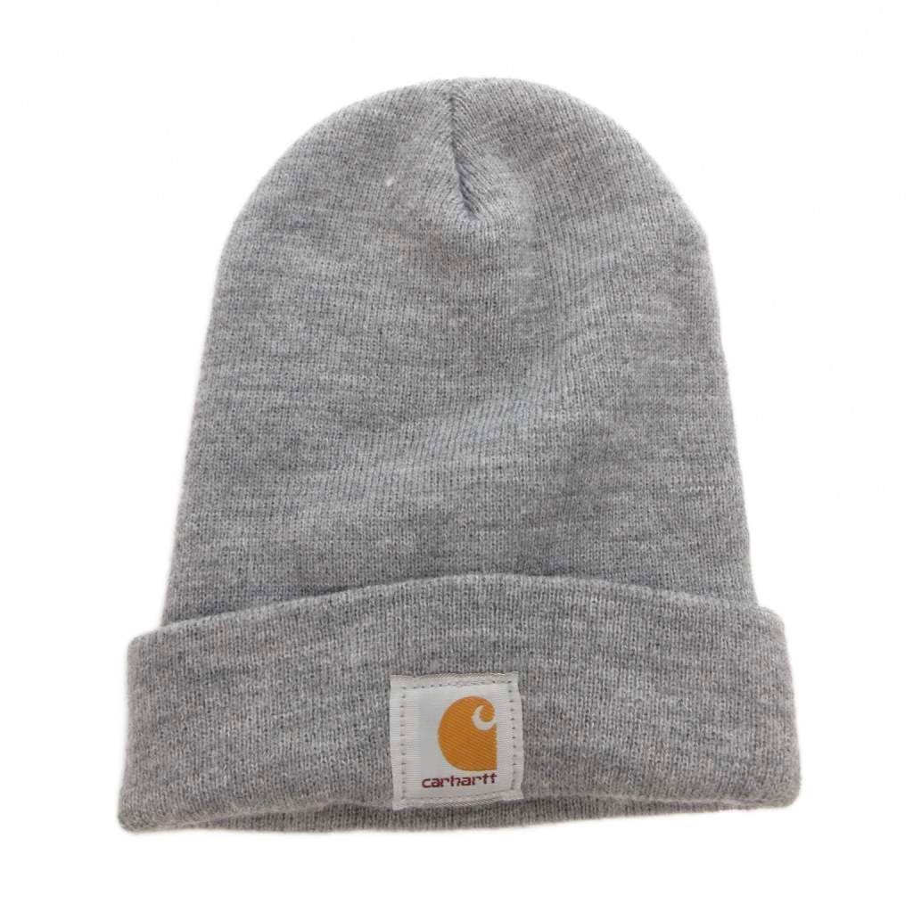 【中古】カーハート carhartt ニット帽 ビーニー 帽子 ロゴ グレー /FF ■GY99 メン...