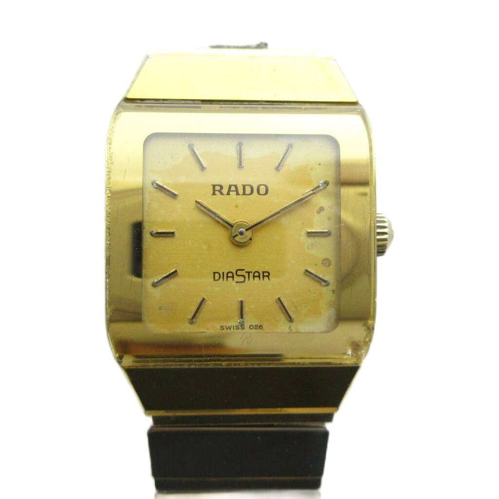 【中古】ラドー RADO ジャンク品 153.0469.3 腕時計 ウォッチ クォーツ ロゴ ゴールド色 シルバー色 ■GY18 /MQ レディース 【ベクトル 古着】 260727