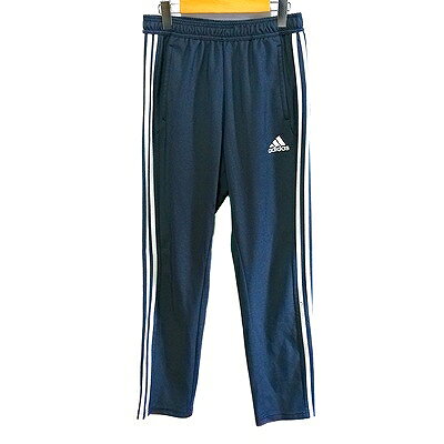 【中古】アディダス adidas スポーツウエア ジャージ パンツ ロング ロゴ プリント ライン L ネイビー 紺 /HT ■GY99 レディース 【ベクトル 古着】 260725