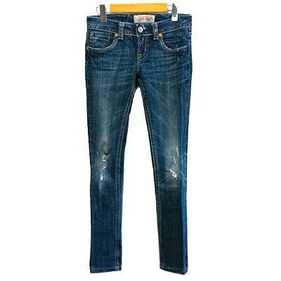 【中古】エムイーケーデニム MEK DENIM ジーンズ パンツ ローライズ スキニー ダメージ加工 ステッチ ロゴ 刺繍 W25/L34 ブルー 青 ■GY12 レディース 【ベクトル 古着】 260731表記サイズW25/L34実寸サイズウエスト：73cm　もも幅：22.5cm　裾幅：14.5cm　股上：18cm　股下：80cm　　素材コットン、ポリウレタン色ブルー仕様ベルト通し ジップフライ ボタン ポケット コインポケット ヒップポケット状態ボタン穴部にほつれがありますが、その他に目立ったダメージはなく、問題なくご使用いただける商品です。 ※あくまでも中古品ですので掲載写真や記載内容をご確認いただき、ご理解の上ご購入ください。備考デニム特有の匂いがします。ご了承ください。商品のお問い合わせの回答を休止しております。＊各商品ページの商品詳細等をご確認の上ご購入ください。【中古】エムイーケーデニム MEK DENIM ジーンズ パンツ ローライズ スキニー ダメージ加工 ステッチ ロゴ 刺繍 W25/L34 ブルー 青 ■GY12 レディース 【ベクトル 古着】 260731状態ランク　”AB”詳細については、下記および「状態ランクについて」ページをご覧ください。未使用・新品の商品ほぼ新品同様の商品使用感が少なく、かなり状態の良い商品使用感はあるが、傷や汚れの少ない商品使用感の他、傷や汚れが見られる商品かなり大きな傷みがある難あり商品※S〜CランクはUSED品となりますので、使用感をご理解の上でご入札下さい。状態ランクについてinformation表記サイズW25/L34実寸サイズウエスト：73cm　もも幅：22.5cm　裾幅：14.5cm　股上：18cm　股下：80cm　　素材コットン、ポリウレタン色ブルー仕様ベルト通し ジップフライ ボタン ポケット コインポケット ヒップポケット状態ボタン穴部にほつれがありますが、その他に目立ったダメージはなく、問題なくご使用いただける商品です。 ※あくまでも中古品ですので掲載写真や記載内容をご確認いただき、ご理解の上ご購入ください。備考デニム特有の匂いがします。ご了承ください。商品のお問い合わせの回答を休止しております。＊各商品ページの商品詳細等をご確認の上ご購入ください。本商品は一点物です他サイトや店舗にて販売している商品です。多少のお時間差にて欠品になることもございます。予めご了承頂ますようお願い致します。ベクトル・サイズガイドはこちらこの商品と同じブランドの商品を見る