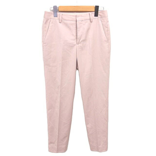 ユナイテッドアローズ UNITED ARROWS TOKYO スラックス テーパードパンツ ロング ジップフライ 無地 シンプル 36 ピンク /TT ■GY99 レディース  260710
