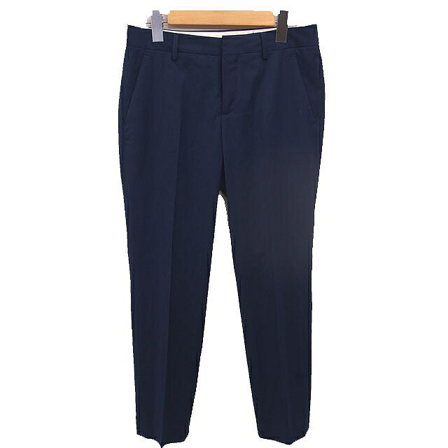 ユナイテッドアローズ UNITED ARROWS TOKYO スラックス テーパードパンツ ロング ジップフライ 無地 シンプル 36 ネイビー 紺 /TT ■GY99 レディース  260710