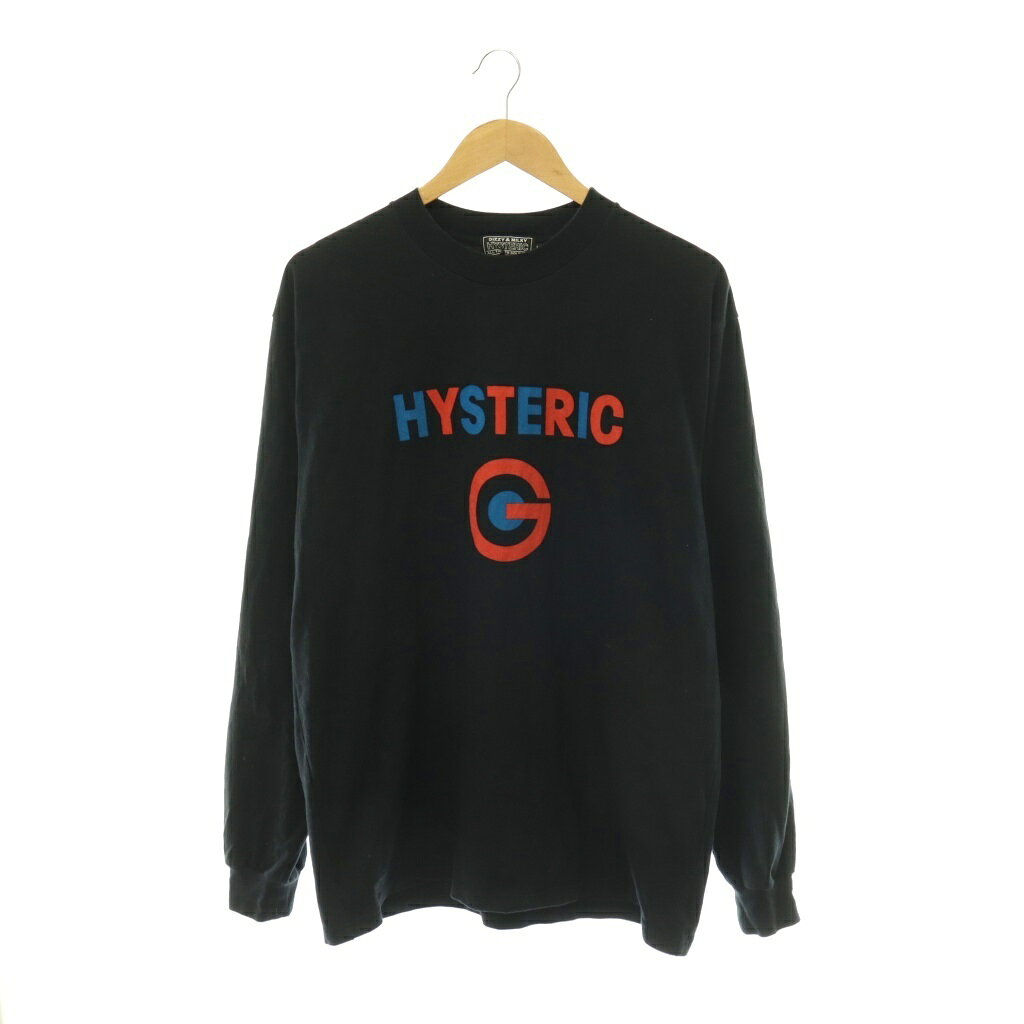 ヒステリックグラマー HYSTERIC GLAMOUR DIZZY&MILKY Tシャツ カットソー 長袖 ロンT ロゴ L ブラック レッド ブルー /DO ■GY18 メンズ  260716