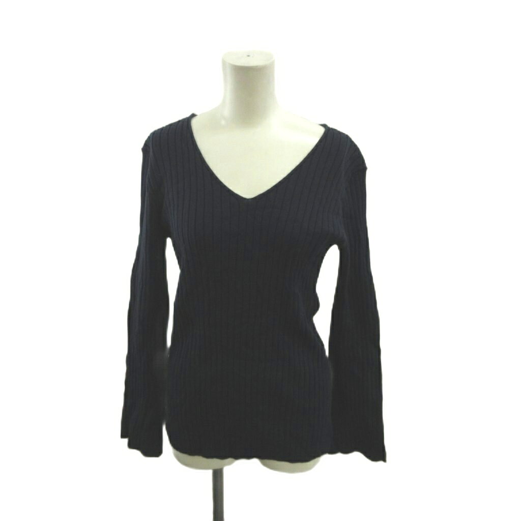 【中古】ミラオーウェン Mila Owen カットソー ニット 1 紺 ネイビー Vネック リブ編み 長袖 /KK ■GY06 レディース 【ベクトル 古着】 260726 auc-vector-21140047 ブランド古着の買取販売ベクトル パッケージ画像