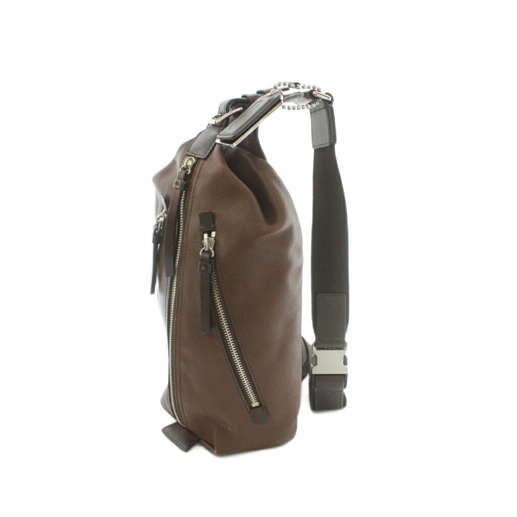 【中古】コーチ COACH トンプソン ボディバッグ レザー 茶 ブラウン 70716 /MI ■GY...