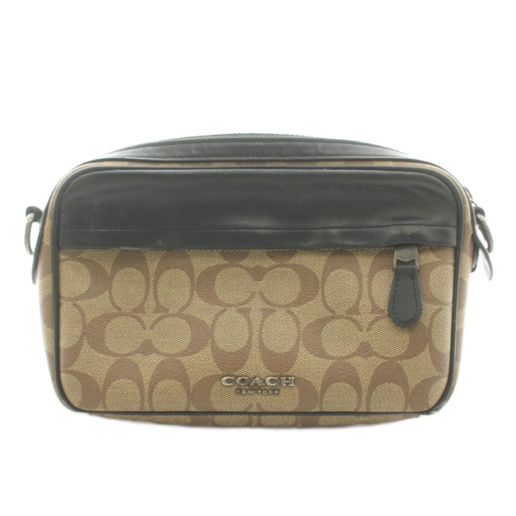 【中古】コーチ COACH シグネチャー セカンドバッグ レザー PVC 茶 ブラウン 黒 ブラック F50715 /AN ■GY18 メンズ 【ベクトル 古着】 260723ブランドコーチ COACH実寸サイズヨコ：約22cm　タテ：約14cm　マチ：約5cm　　素材PVC レザー色茶 ブラウン 黒 ブラック状態ショルダーストラップの欠品。内側に汚れ。後ろ面に黒い汚れ、黒ずみ。レザー部分全体的にスレ。金具のメッキ剥げがございます。 ※全体的に中古品としての使用感とダメージがありますが、通常使用には支障のない商品です。 掲載写真や記載内容をご確認いただき、ご理解の上ご購入ください。付属品なし商品のお問い合わせの回答を休止しております。＊各商品ページの商品詳細等をご確認の上ご購入ください。【中古】コーチ COACH シグネチャー セカンドバッグ レザー PVC 茶 ブラウン 黒 ブラック F50715 /AN ■GY18 メンズ 【ベクトル 古着】 260723状態ランク　”B”詳細については、下記および「状態ランクについて」ページをご覧ください。未使用・新品の商品ほぼ新品同様の商品使用感が少なく、かなり状態の良い商品使用感はあるが、傷や汚れの少ない商品使用感の他、傷や汚れが見られる商品かなり大きな傷みがある難あり商品※S〜CランクはUSED品となりますので、使用感をご理解の上でご入札下さい。状態ランクについてinformationブランドコーチ COACH実寸サイズヨコ：約22cm　タテ：約14cm　マチ：約5cm　　素材PVC レザー色茶 ブラウン 黒 ブラック状態ショルダーストラップの欠品。内側に汚れ。後ろ面に黒い汚れ、黒ずみ。レザー部分全体的にスレ。金具のメッキ剥げがございます。 ※全体的に中古品としての使用感とダメージがありますが、通常使用には支障のない商品です。 掲載写真や記載内容をご確認いただき、ご理解の上ご購入ください。付属品なし商品のお問い合わせの回答を休止しております。＊各商品ページの商品詳細等をご確認の上ご購入ください。本商品は一点物です他サイトや店舗にて販売している商品です。多少のお時間差にて欠品になることもございます。予めご了承頂ますようお願い致します。ベクトル・サイズガイドはこちらこの商品と同じブランドの商品を見る