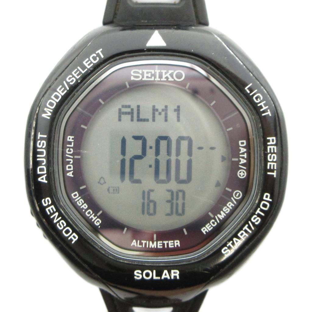 【中古】セイコー SEIKO S822-00A0 PROSPEX プロスペックス 腕時計 ソーラー ウォッチ デジタル カレンダー付き デイト 黒 ブラック ■GY18 /MQ メンズ 【ベクトル 古着】 260725