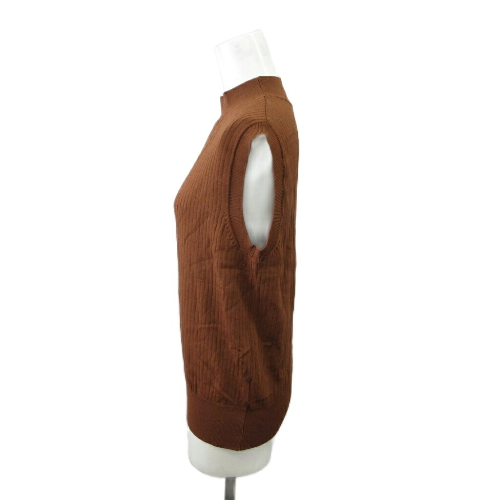 【中古】ナノユニバース nano universe カットソー 1 茶 ブラウン リブ編み ノースリーブ /RN ■GY73 レディース 【ベクトル 古着】 260723 auc-vector-21141372 ブランド古着の買取販売ベクトル サンプル画像3