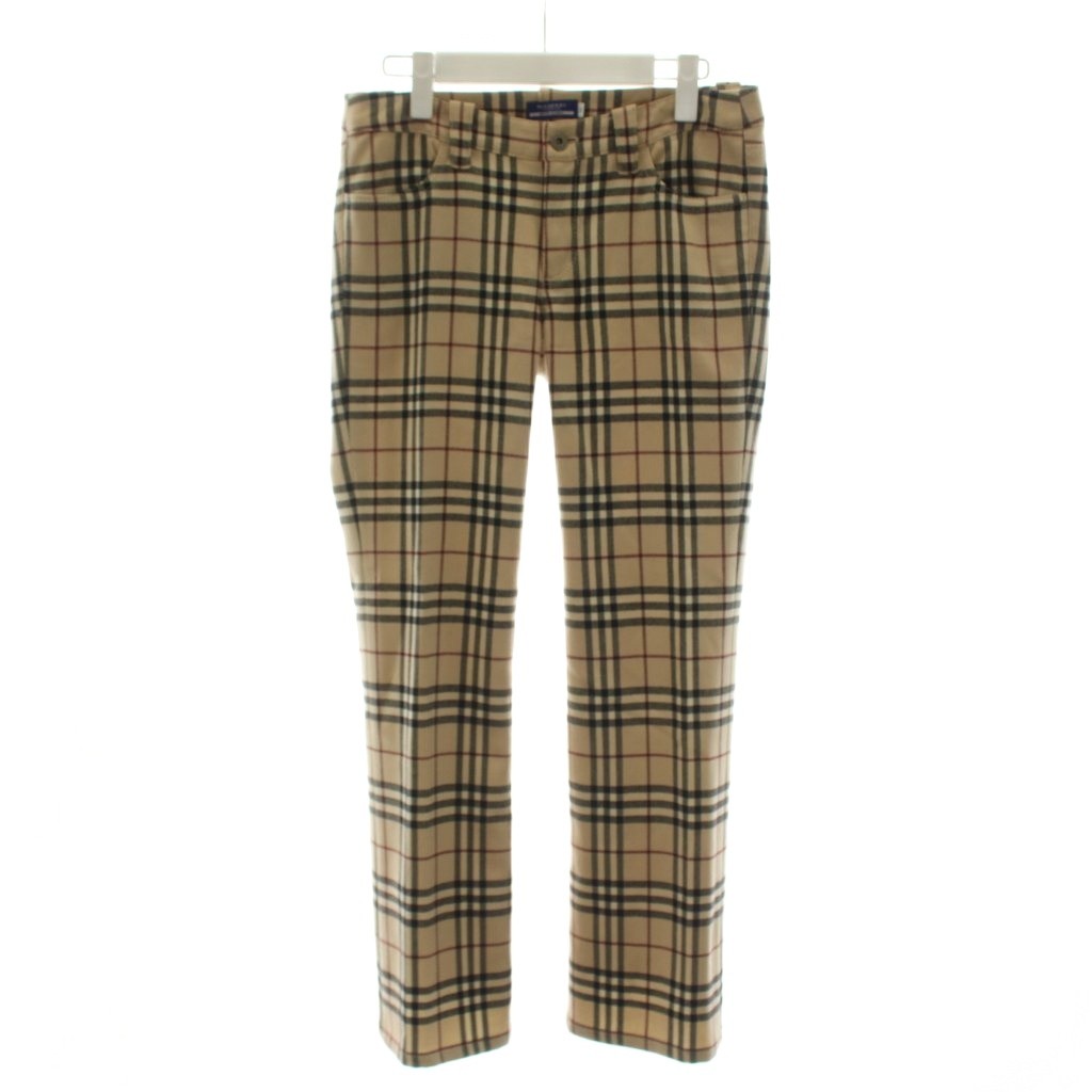 中古 バーバリーブルーレーベル BURBERRY BLUE LABEL ノバチェック パンツ ウール 38 ベージュ 黒 ブラッ auc-vector-21144757 ブランド古着の買取販売ベクトル パッケージ画像