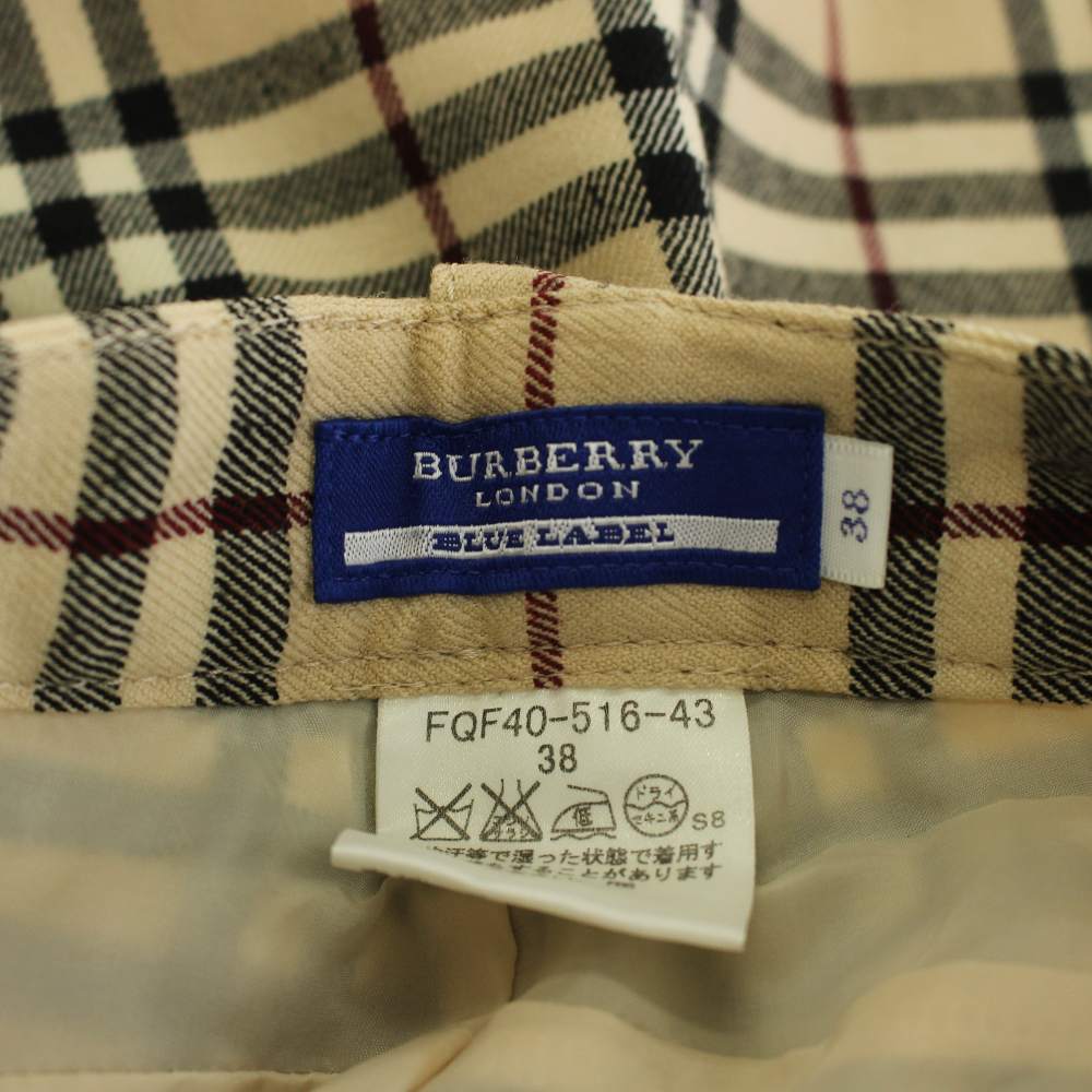 中古 バーバリーブルーレーベル BURBERRY BLUE LABEL ノバチェック パンツ ウール 38 ベージュ 黒 ブラッ auc-vector-21144757 ブランド古着の買取販売ベクトル サンプル画像3