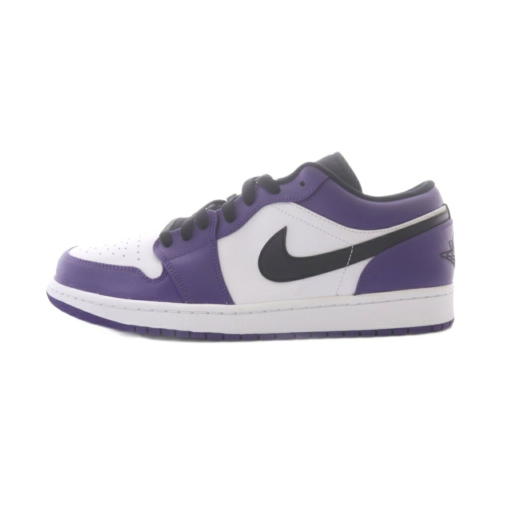 未使用品 ナイキ NIKE Air Jordan 1 Low エアジョーダン スニーカー シューズ 28.5cm ホワイト/コートパープル/ブラック 553558-500 /RI ■OS メンズ 260812