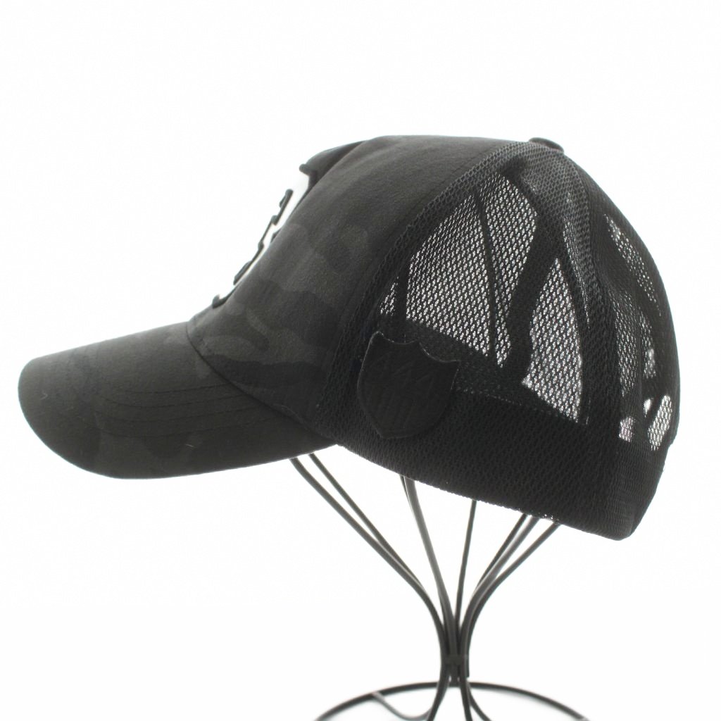 ブランド古着の買取販売ベクトルの【中古】ヨシノリコタケ デザイン YOSHINORI KOTAKE DESIGN BARNEYS NEW YORK キャップ 野球帽 カモフラ 迷彩柄 メッシュ 黒 ブラック /KU ■GY18 メンズ 【ベクトル 古着】 260807｜アングル2