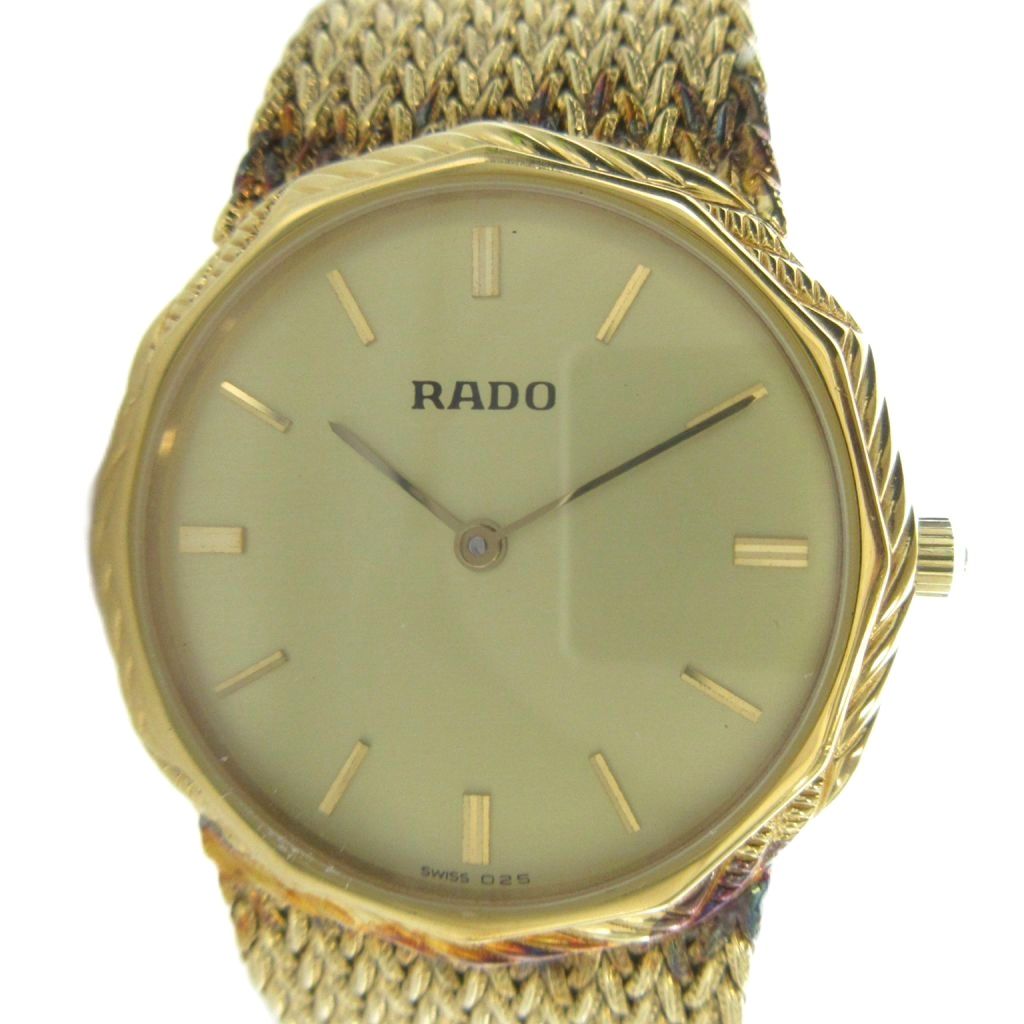 【中古】ラドー RADO 121.3616.2 腕時計 ウォッチ クォーツ ロゴ ゴールド色 ■GY18 /MQ メンズ 【ベクトル 古着】 260903