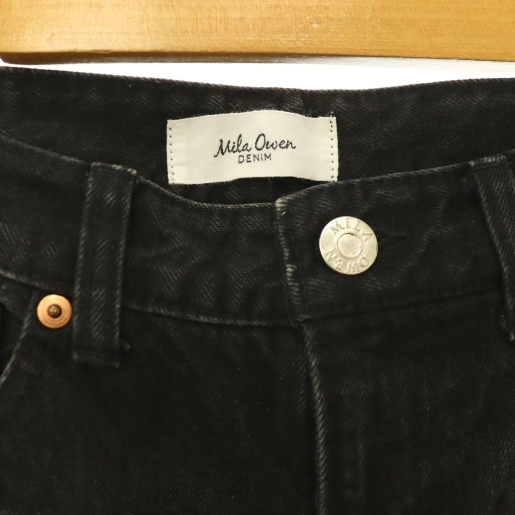 【中古】ミラオーウェン Mila Owen フレアデニムパンツ ジーンズ フレア カットオフ ジッパーフライ 0 ブラック /DO ■GY20 レディース 【ベクトル 古着】 260831 auc-vector-21222217 ブランド古着の買取販売ベクトル サンプル画像3