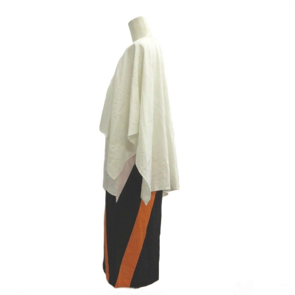 中古 未使用品 バーバリー BURBERRY ワンピース 絹 シルク シフォン 34 白 ホワイト オレンジ 黒 ブラック アシ auc-vector-21188289 ブランド古着の買取販売ベクトル サンプル画像3