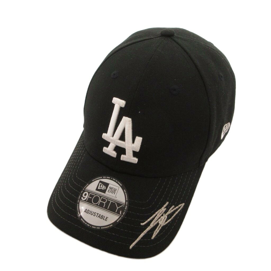 【中古】ニューエラ NEW ERA 9FORTY キャップ 帽子 LAロゴ刺繍 黒 ブラック /FF ■GY11 メンズ 【ベクトル 古着】 260901
