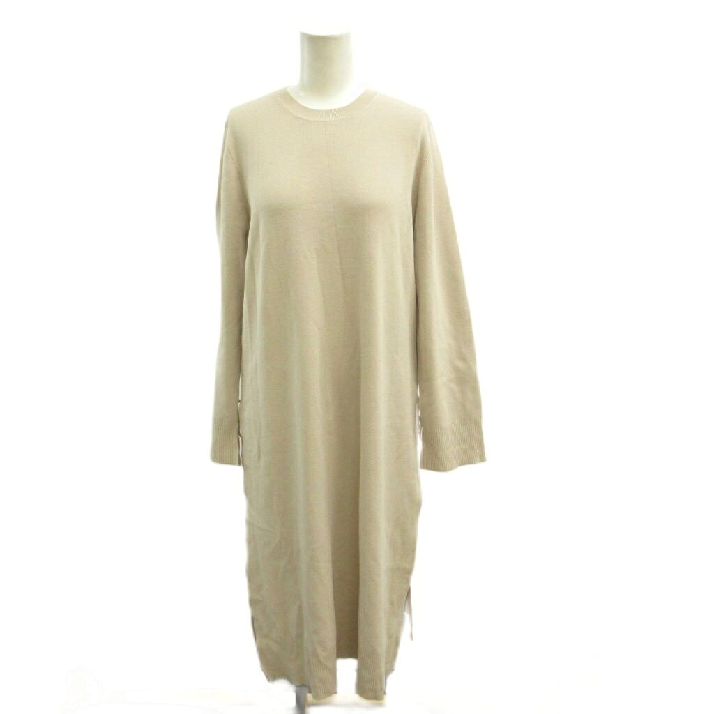 【中古】ミラオーウェン Mila Owen サイドスリット ニットワンピース ラウンドネック 長袖 F ベージュ リボン ロング丈 無地 /YU ■GY06 レディース 【ベクトル 古着】 260903 auc-vector-21236438 ブランド古着の買取販売ベクトル パッケージ画像