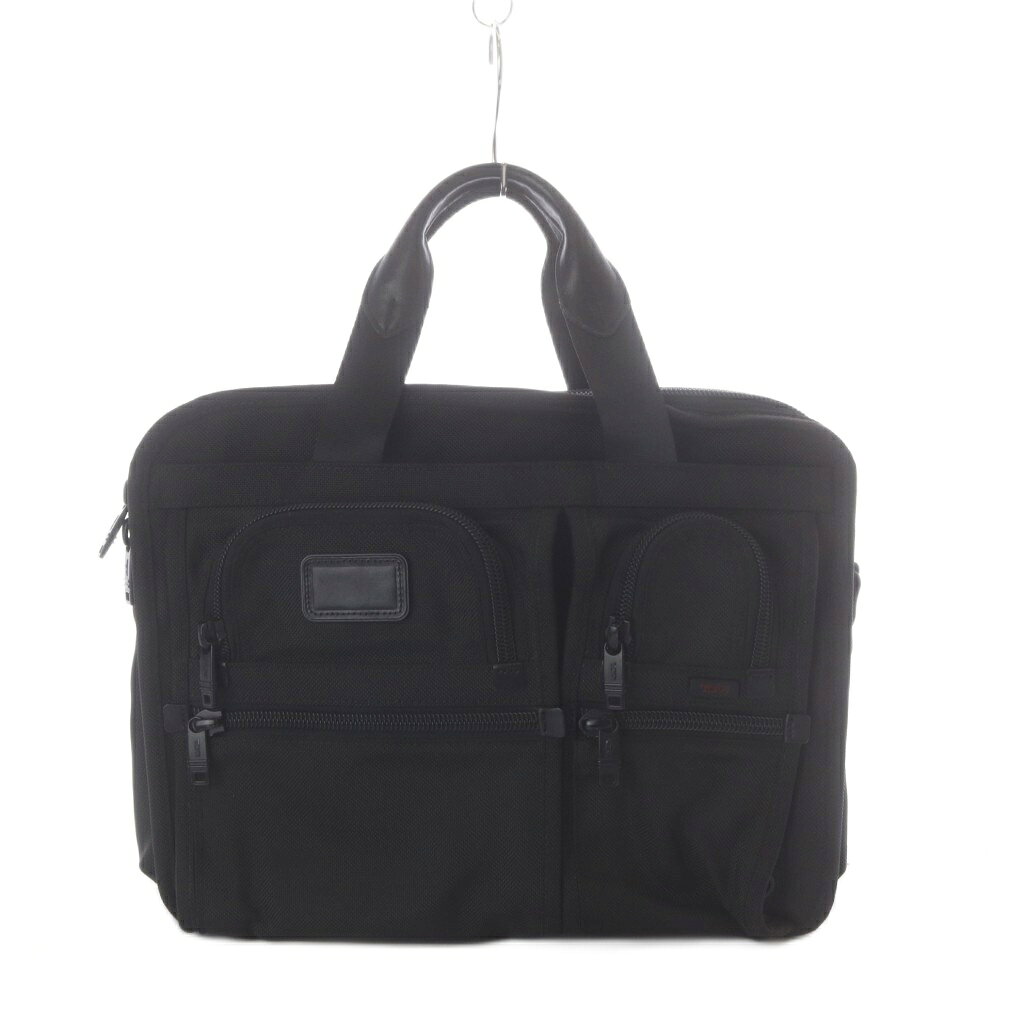 【中古】トゥミ TUMI ALPHA ビジネスバッグ ブリーフケース レザー 黒 ブラック 26...