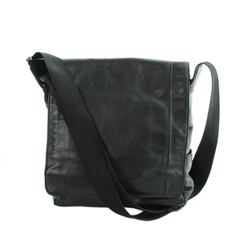 トゥミ TUMI 6970D ECHO VERTICAL MESSENGER ショルダーバッグ 斜めがけ ロゴ レザー フラップ 黒 ブラック ■GY18 /MQ メンズ  260308