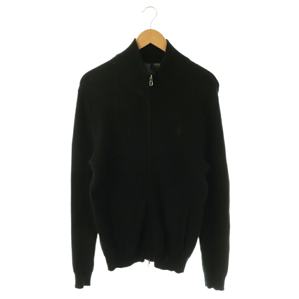 【中古】ポロ ラルフローレン POLO RALPH LAUREN ニット セーター 長袖 フルジップ ロゴ刺繍 S 黒 ブラック /SS ■OS■GY19 メンズ 【ベクトル 古着】 260321 auc-vector-20952308 ブランド古着の買取販売ベクトル パッケージ画像