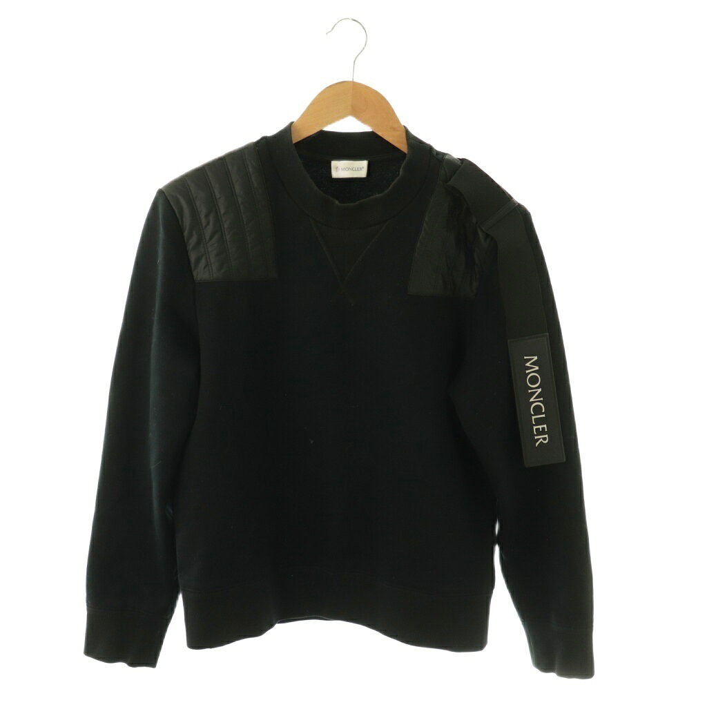 モンクレール MONCLER MAGLIA GIROCOLLO スウェット トレーナー ドッキング S ブラック C-SCOM-18-482 /DF ■GY18 メンズ  260319
