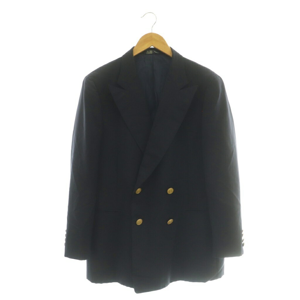 【中古】ポロ ラルフローレン POLO RALPH LAUREN テーラードジャケット ブレザー ウール モヘア 100B6 紺 /SY ■OS メンズ 【ベクトル 古着】 260420