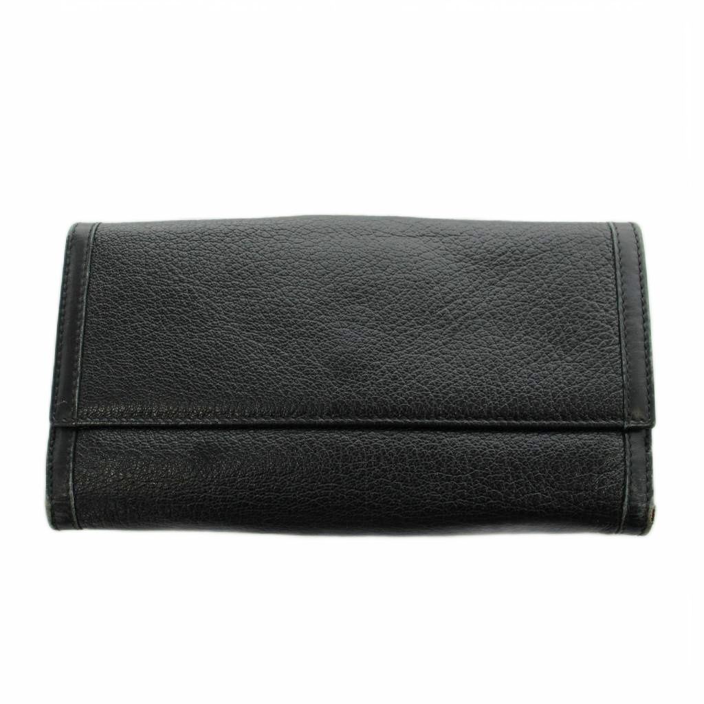 【中古】ブルガリ BVLGARI ドッピオトンド 長財布 小銭入れ 二つ折り レザー 黒 ブ...