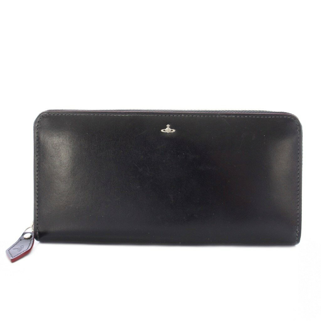 【中古】ヴィヴィアンウエストウッド Vivienne Westwood 長財布 ラウンドファスナー オーブ レザー 黒 ブラック /TK ■GY18 レディース 【ベクトル 古着】 260424