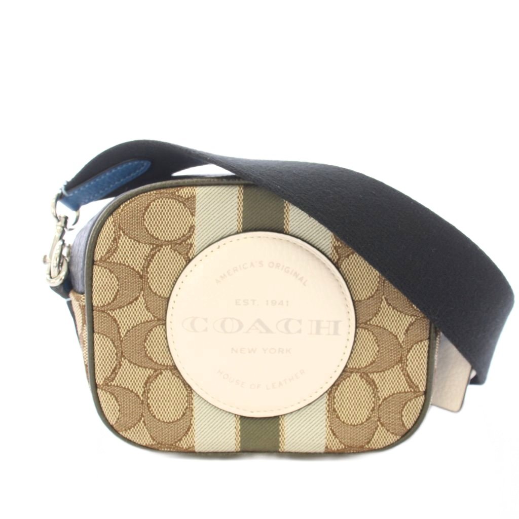 コーチ COACH ミニ デンプシー ショルダーバッグ ポシェット クロスボディ カメラバッグ シグネチャー ベージュ 紺 ネイビー 2635 /TK ■GY11 レディース  260424