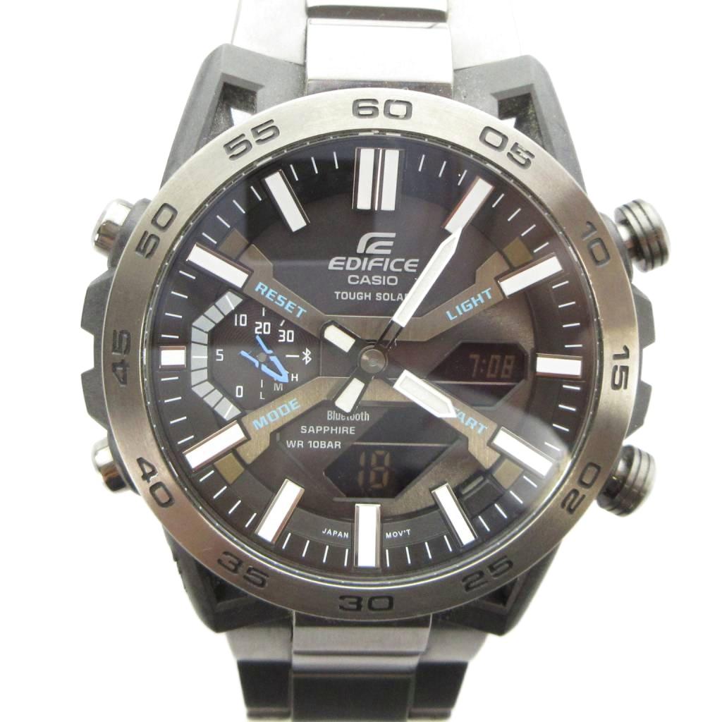 乐天商城 - 【中古】カシオ CASIO EDIFICE エディフィス ECB-2000 腕時計 ウォッチ ソーラー アナデジ 黒 ブラック ■GY18 /MQ メンズ 【ベクトル 古着】 260507