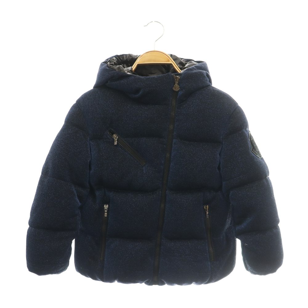 【中古】モンクレール MONCLER TAURUA ダウンジャケット ロゴ ラメ 8 ブルー ■GY40 /SY ■OS キッズ 【ベクトル 古着】 260427の商品画像
