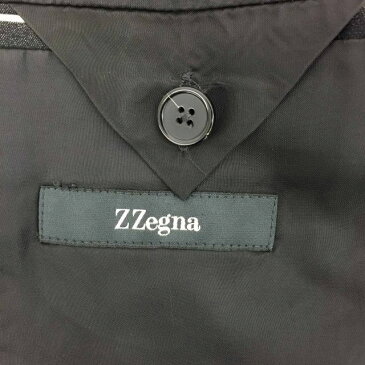 ジーゼニア Z Zegna ジャケット スーツ テーラード ストライプ シングルボタン 2B 総裏 サイドベンツ ウール グレー 48 メンズ 【中古】【ベクトル 古着】 180719 ブランド古着ベクトルプレミアム店