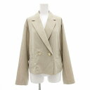 【中古】アフタヌーンティー Afternoon Tea WARDROBE テーラードジャケット カジュアル ダブル M-L ベージュ /JS レディース 【ベクトル 古着】 250530