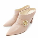 【中古】アディアム ADEAM ミュール 2WAY ビジューストラップ付き 37 ピンクベージュ系 /UO レディース 【ベクトル 古着】 250705