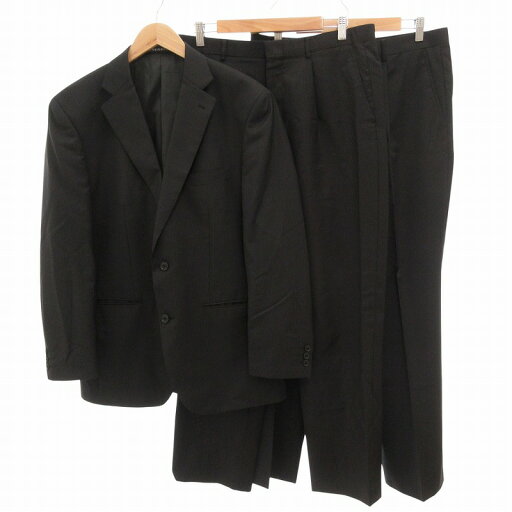 【中古】ユキコハナイ YUKIKO HANAI HOMME 3点セット ENGELICO スーツ セットアップ テーラードジャケット パンツ ストライプ ウール 100AB7 黒 ブラック /FF メンズ 【ベクトル 古着】 250708 【中古】ユキコハナイ YUKIKO HANAI HOMME 3点セット ENGELICO スーツ セットアップ テーラードジャケット パンツ ストライプ ウール 100AB7 黒 ブラック /FF メンズ 【ベクトル 古着】 250708